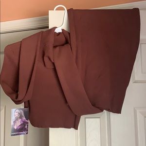 2 Piece Brown Top and Skirt Set from NakedWardrobe